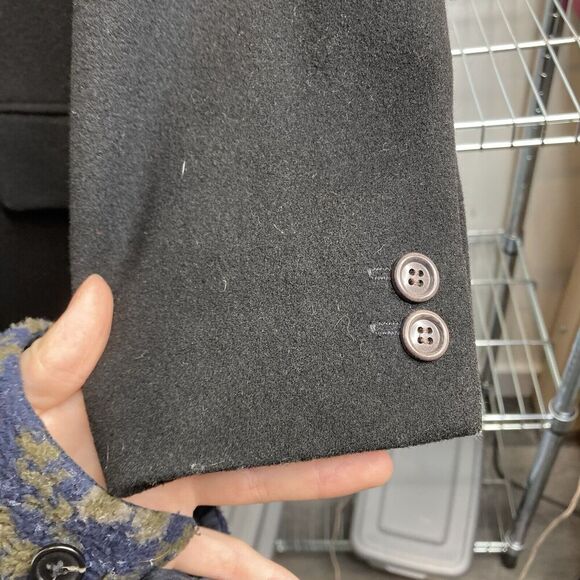 Calvin‎ Klein Women’s Black Wool Blend Coat Size 4 Minimalist Old Money Career - Picture 11 of 13